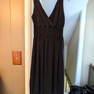 Black with white polka dot dress